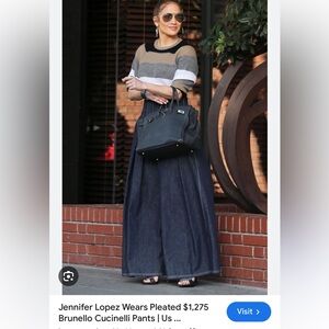 Brunello Cucinelli Womens Pants Wide Leg palazzo Jeans Culottes size 26